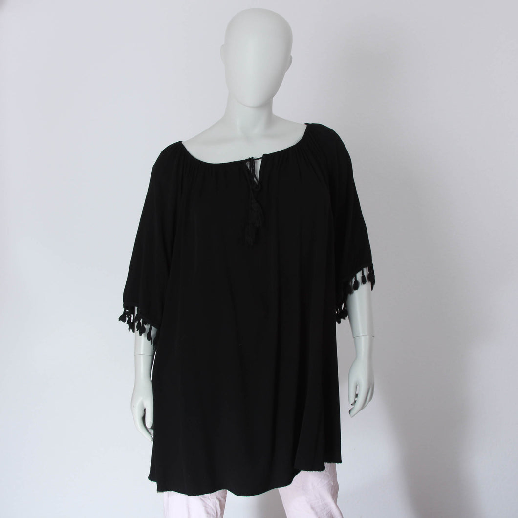 Off Shoulder Bluse in Schwarz