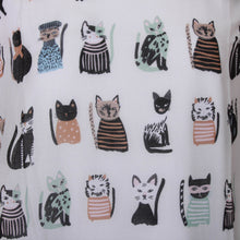 Lade das Bild in den Galerie-Viewer, Luftiges Tuch mit Katzen Motiv
