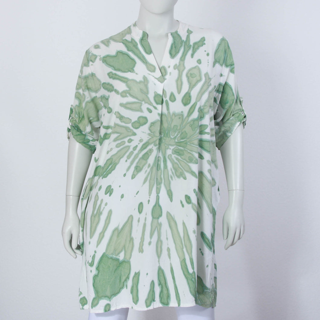 Lange Bluse mit Batikmuster