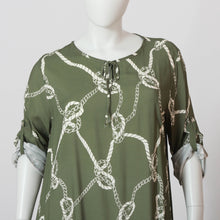 Lade das Bild in den Galerie-Viewer, lange Tunika Kleid mit maritimem Muster
