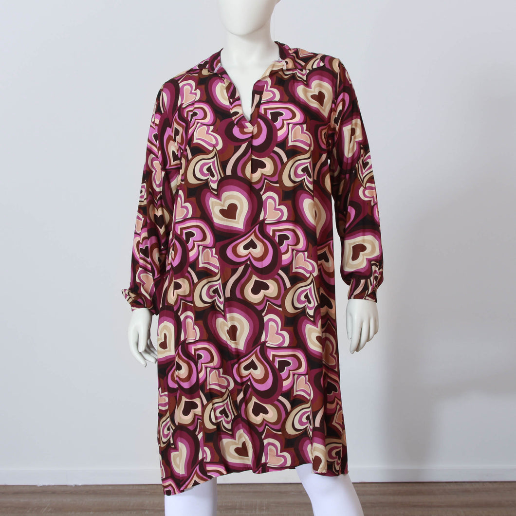 Hemdkleid mit Herz Print