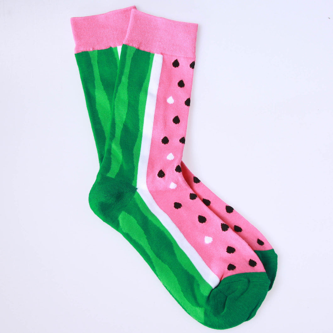 Lustige Söckchen mit Melonen