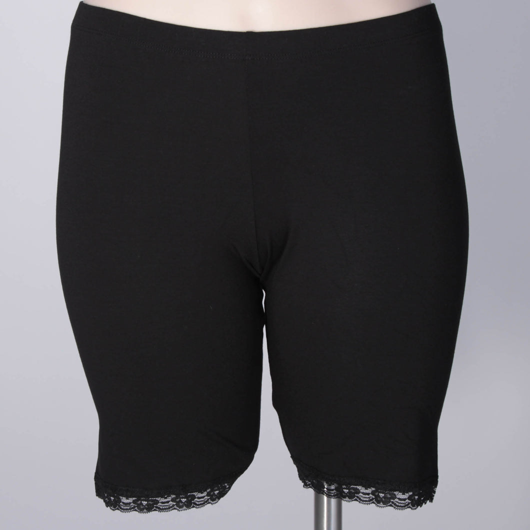 Kurze Leggings mit Spitze