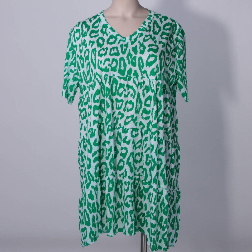 Lockere Tunika mit Leoprint