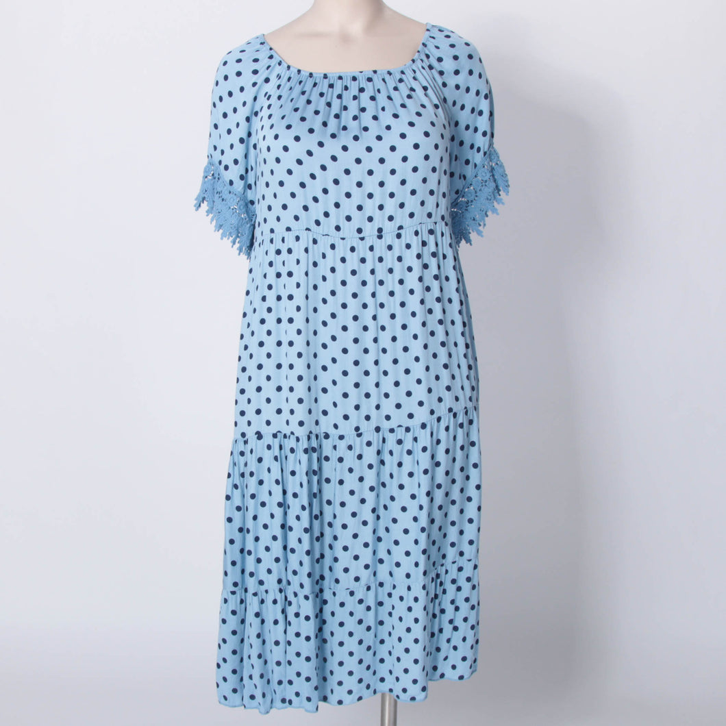 Off-Shoulder Kleid mit Pünktchen